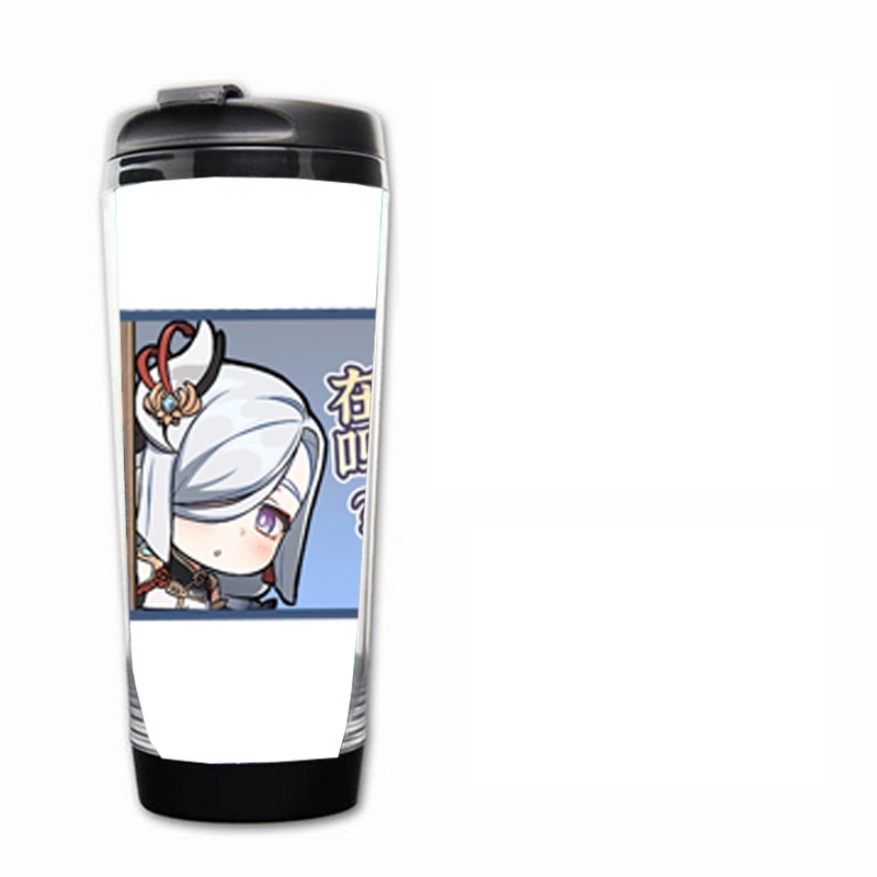 Bình nhựa đựng nước in hình GENSHIN IMPACT ver CHỮ NHẬT game chibi anime tiện lợi lưu niệm