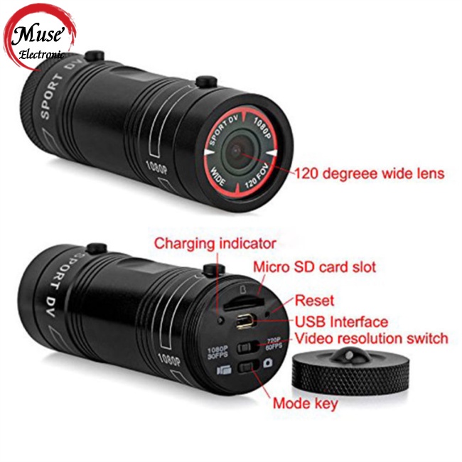 Camera Hành Trình Mini F9 HD 1080p Chống Thấm Nước Dùng Cho Xe Máy / Xe Hơi