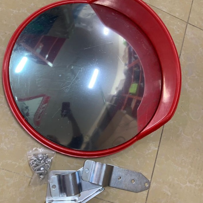 Gương Cầu Lồi Phi 45PC Gương Xóa Điểm Mù Có Mái Che Đường Kính 45 cm