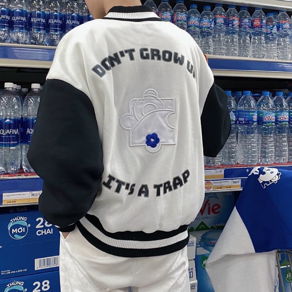 Áo Khoác Nỉ/ Áo Varsity Jacket Phối Số 26 TRAP Form Rộng Basic Nam Nữ Unisex Phong Cách Hàn Quốc Ulzzang XÙ