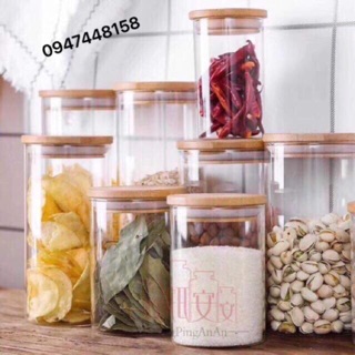 Lọ thủy tinh nắp gỗ có gioăng cao silicon