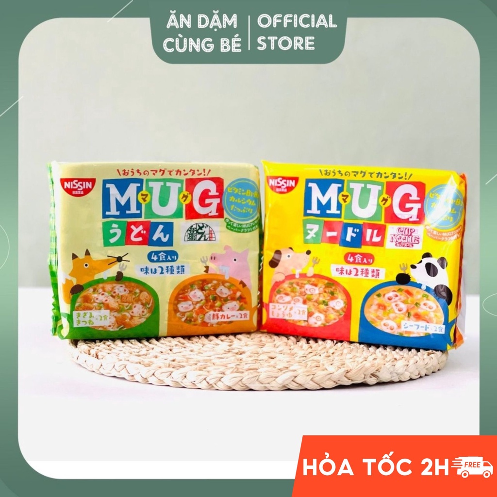 Mì Mug Nhật ăn liền cho bé Nissin date 2023, mỳ Mug Nhật bản ăn dặm cho bé 1 tuổi 49021