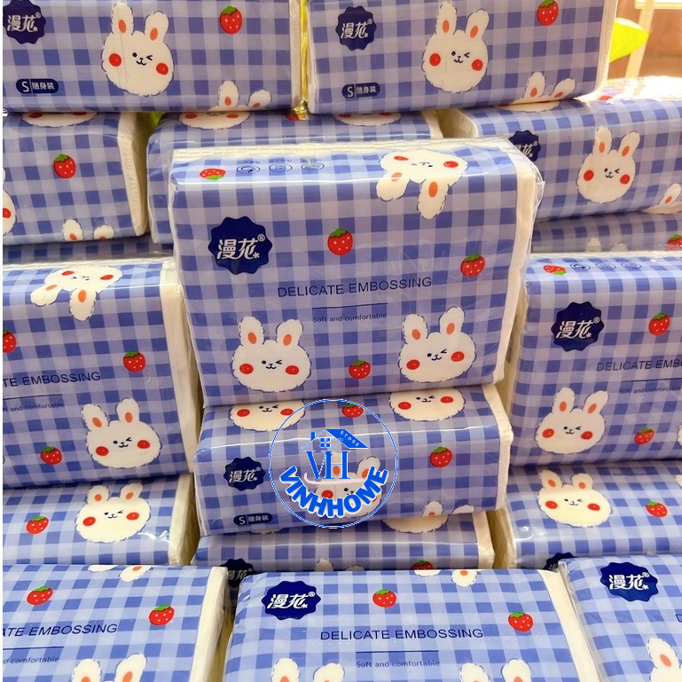 Thùng 40 gói giấy ăn Thỏ Trắng khăn giấy siêu dai mềm mịn Vinhhome.store