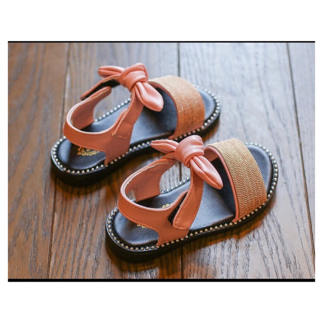 Giày sandals bé gái nơ