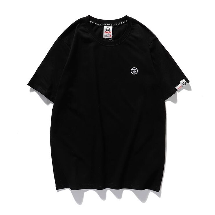 Áo thun cotton tay ngắn in chữ AAPE thời trang