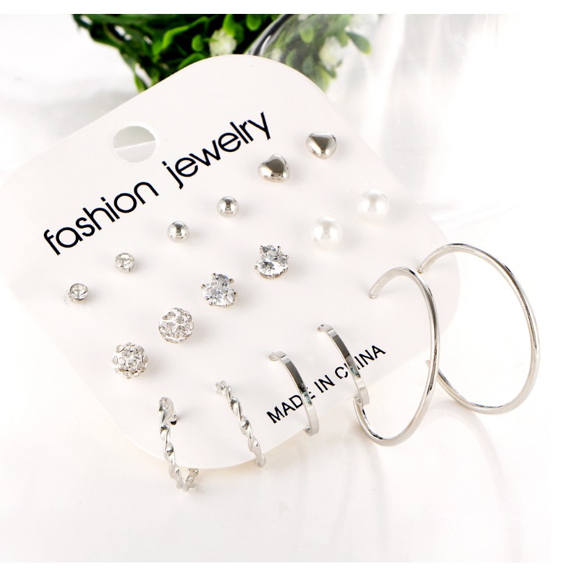 Set 9 đôi khuyên tai xinh BT005