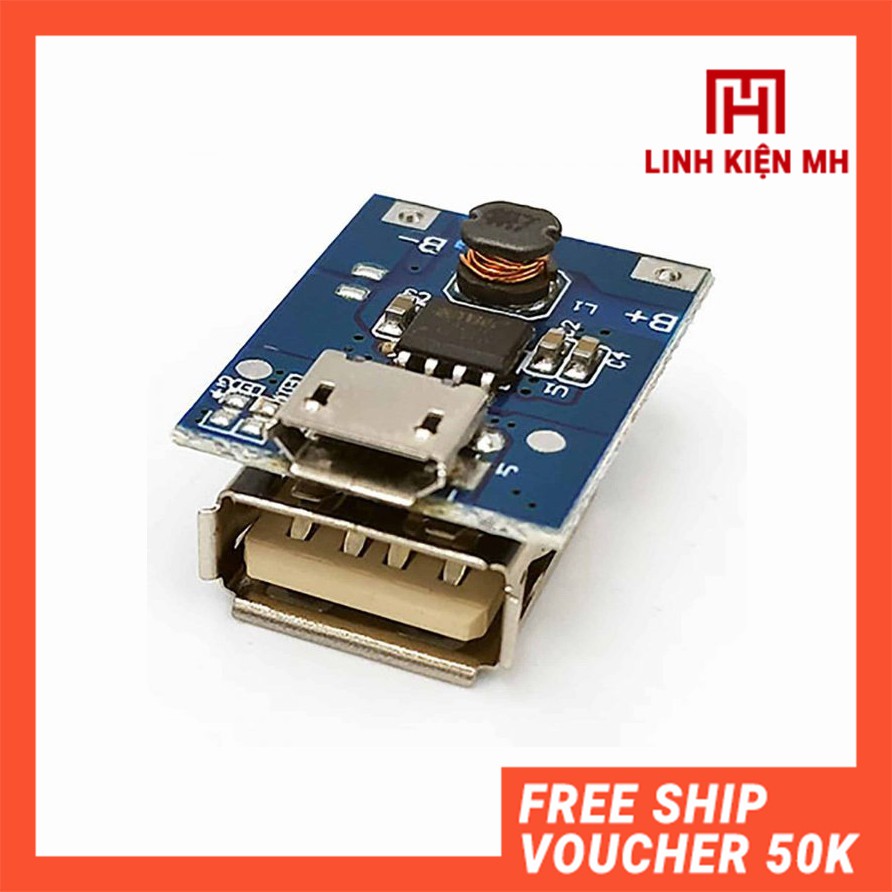 Mạch Sạc Pin Dự Phòng 5V-1A Mini Có LED Báo