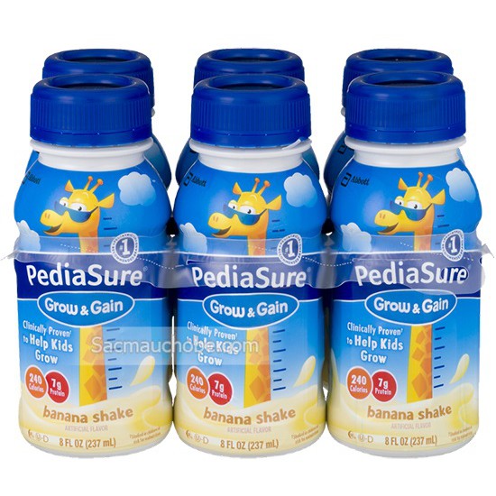 Combo 6 Chai Sữa PediaSure Nước Hương Vani 237m của Mỹ (Date mới)