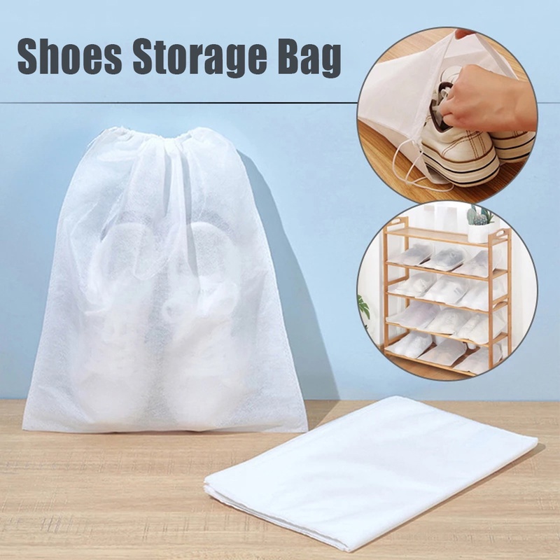 Túi Dây Rút Đựng Giày Dép Bằng Vải Không Dệt Chống Bụi Tiện Dụng Cho Du Lịch/ Gia Đình