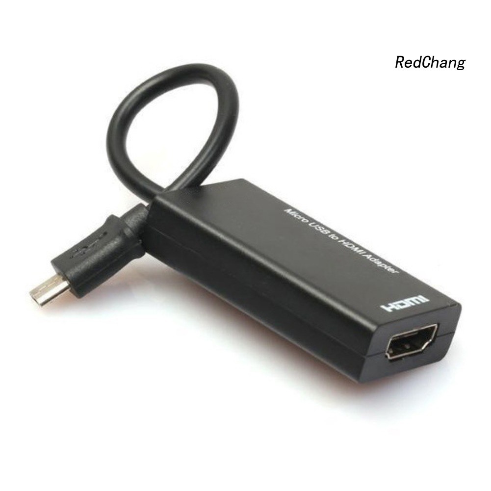 -SPQ- Micro USB Male to HDMI Female HD Adapter Converter Cable for Phone HDTV Monitor
