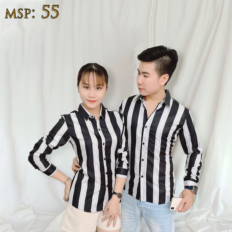Những mẫu áo sơ mi đôi siêu đẹp 2021, chất vải lụa 3D cao cấp chống nhăn nhàu TSM