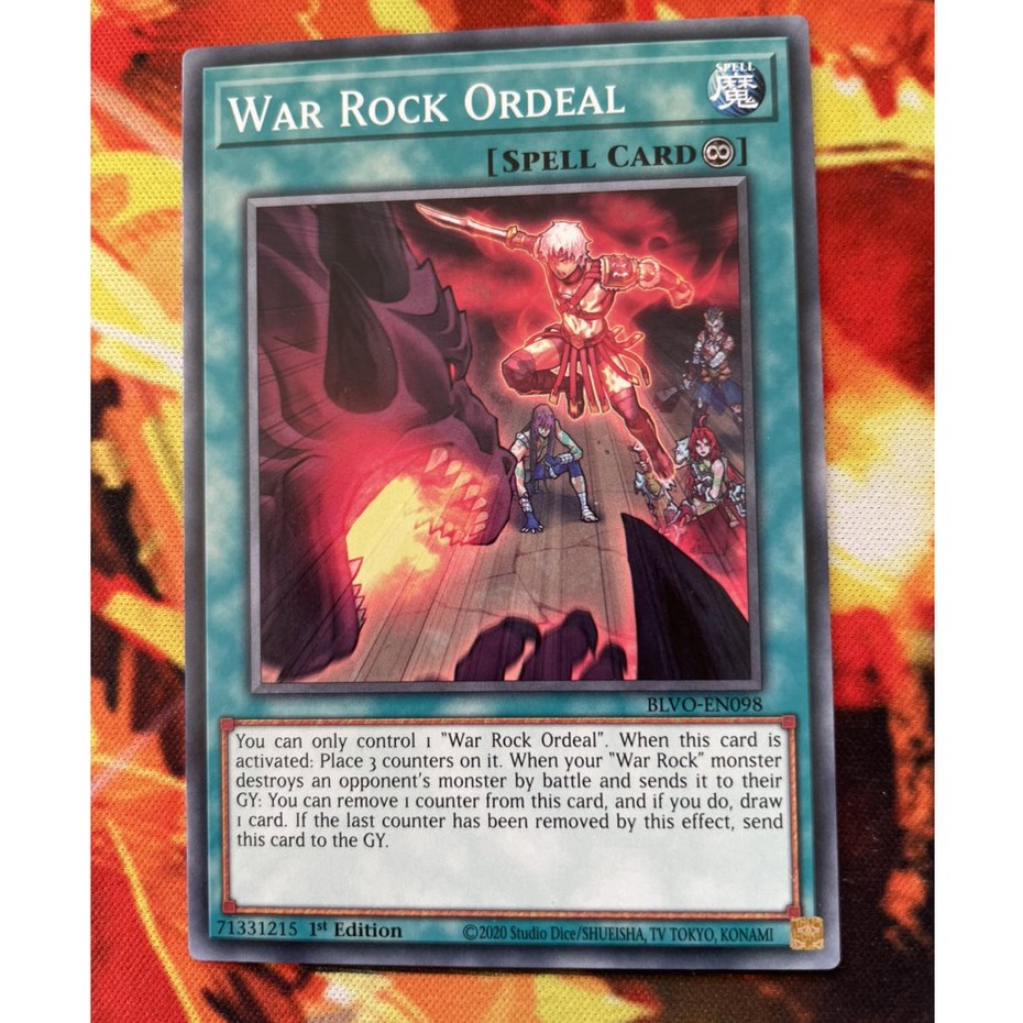 [ ĐẬU PHỘNG ] THẺ BÀI YUGIOH- SPELL - War Rock Ordeal - BLVO-EN098 - Common 1st Edition