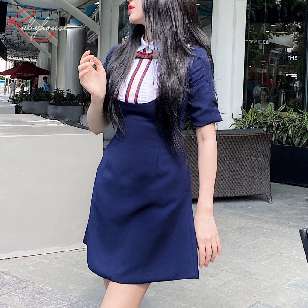 Váy Đầm Thủy Thủ Cổ Sơmi RUBY HOUSE -  Váy 2 Lớp Cao Cấp Co Giãn Nhẹ Mát, Có Túi Sườn 2 Bên 3003 | BigBuy360 - bigbuy360.vn