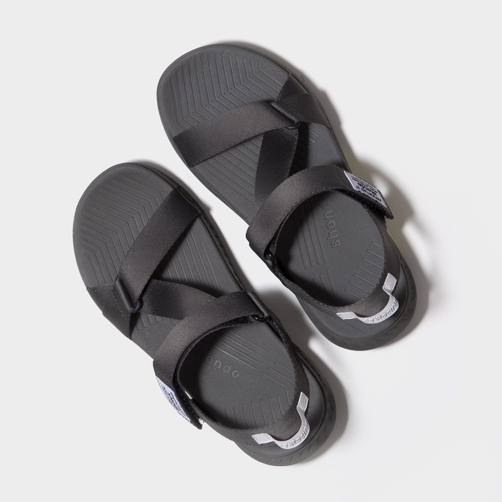 Shondo Sandals F7 Racing đế xám phối xanh dạ quai xám F7R2020