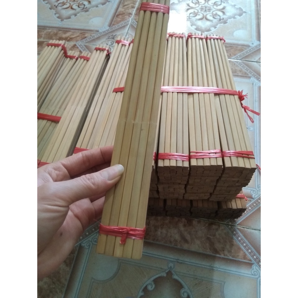 Combo 10 đôi đũa gỗ, đũa tre cao cấp vót tay từ tre già tự nhiên của dân tộc Thái