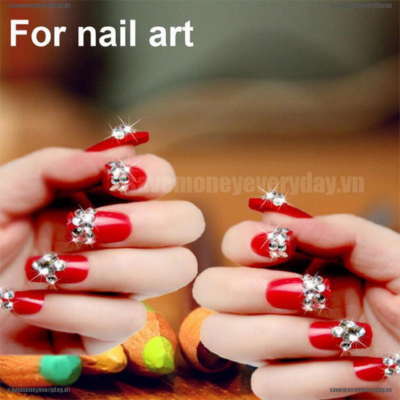 Set 1440 Viên Kim Cương Trong Suốt Nhiều Màu Kích Thước 1.6mm / 2mm Đính Móng DIY