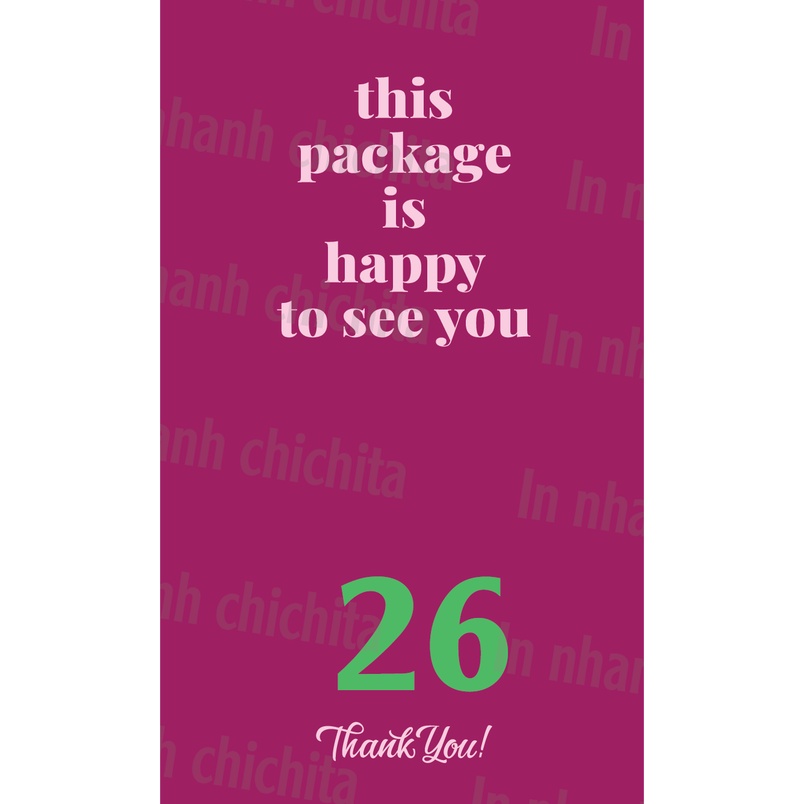 Tem Decal Dán Hộp Carton, Tem Thank You Dán Niêm Phong Hộp cod hàng có sẵn đẹp 11x6,5 cm 31-40