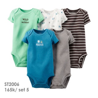 3999 Body chip dài tay cúc bấm chéo Tex size nb-3m