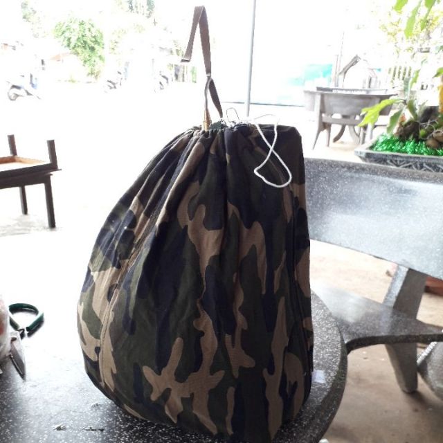 Áo lụp bẫy chim cu gáy vải rằn ri