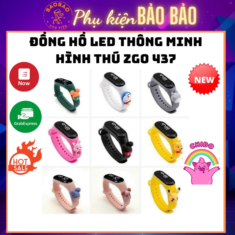 ĐỒNG HỒ LED THÔNG MINH TRẺ EM HÌNH THÚ ZGO 437 SIÊU HOT TREND