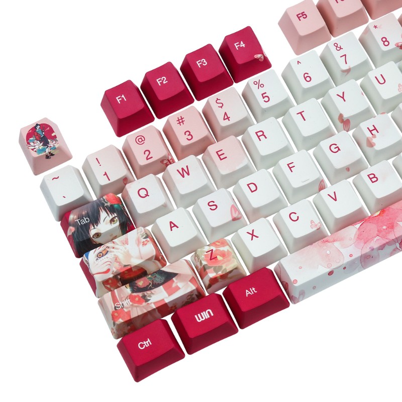 Bộ 108 Nút Bàn Phím Cơ Pbt Oem Nhuộm Màu Độc Đáo