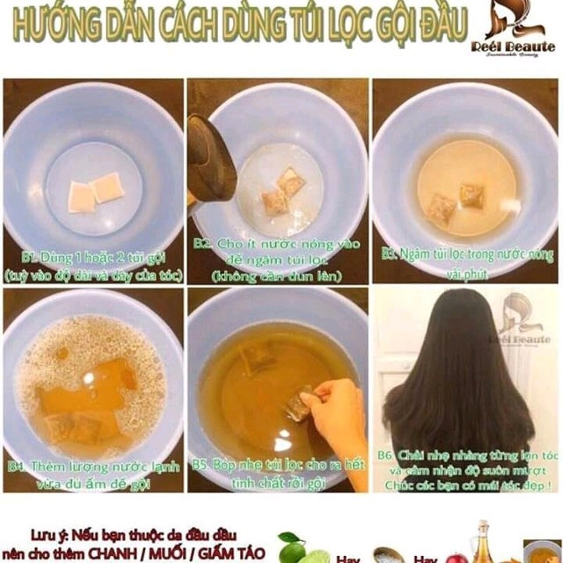 [XẢ KHO 3 NGÀY] Dầu gội túi lọc Reel Beaute hoàn toàn từ thiên nhiên