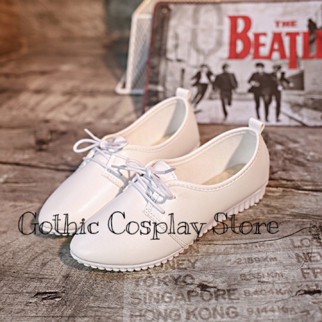 [CÓ SẴN] 🍁Giày búp bê lolita đế thấp oxford ( trắng, đen; size 35-40 ) (Tài khoản Shopee duy nhất: gothic.cosplay ) | BigBuy360 - bigbuy360.vn