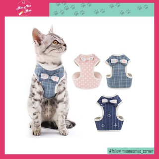 [3 MẪU] Áo vest có nơ/ Đai đeo ngực áo vest có nơ cho chó mèo [KÈM DÂY DẮT] AM004