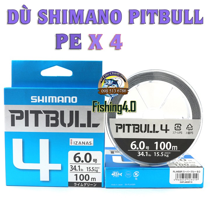 DÂY DÙ SHIMANO PITBULL PE X4 Chất lượng tốt