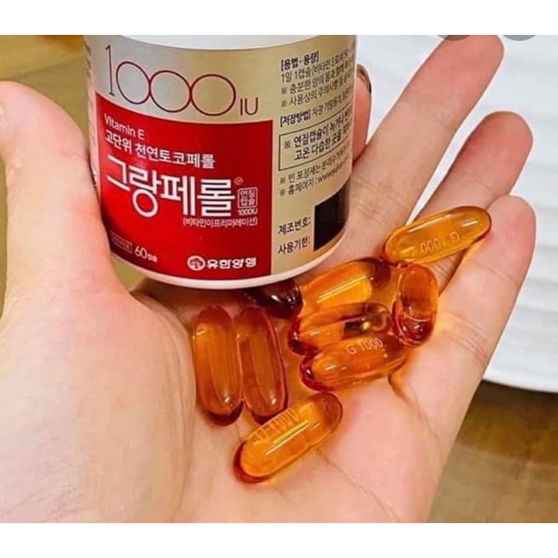 Viên uống Vitamin E 1000IU Hàn Quốc 60 viên - Chống lão hóa