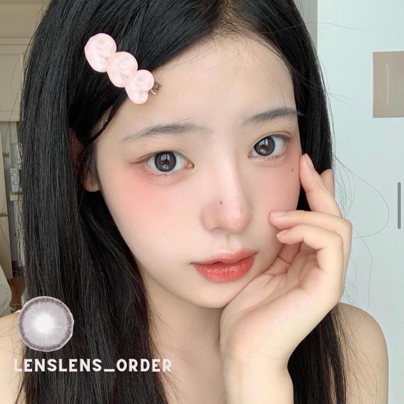 Kính Áp Tròng Lens Mắt Xám Viền Tự Nhiên Đủ Độ Cận [Vui Lòng Đặt 2 Chiếc]