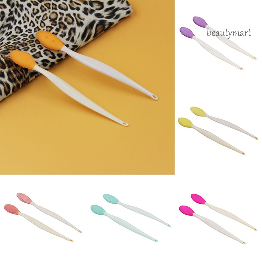 [Hàng mới về] Cọ silicone 2 đầu tẩy mụn đầu đen làm sạch mặt mũi