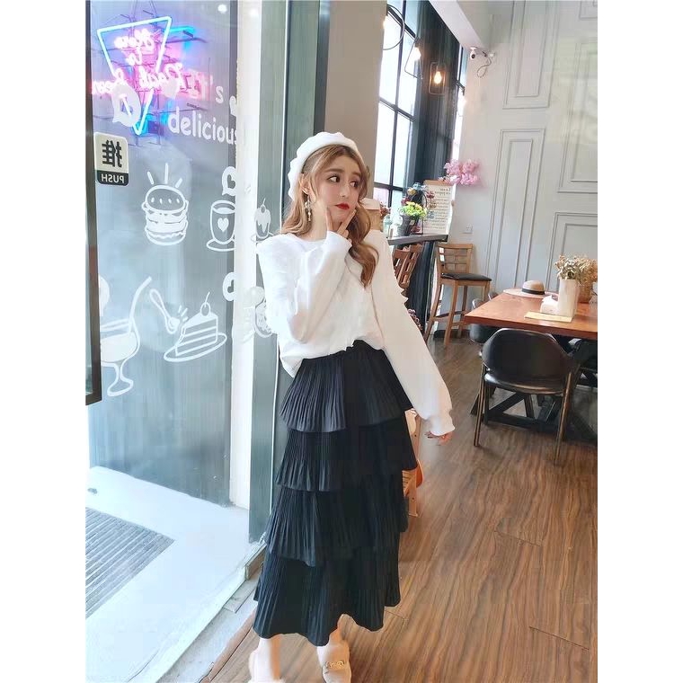 chân váy tầng dài xinh xắn