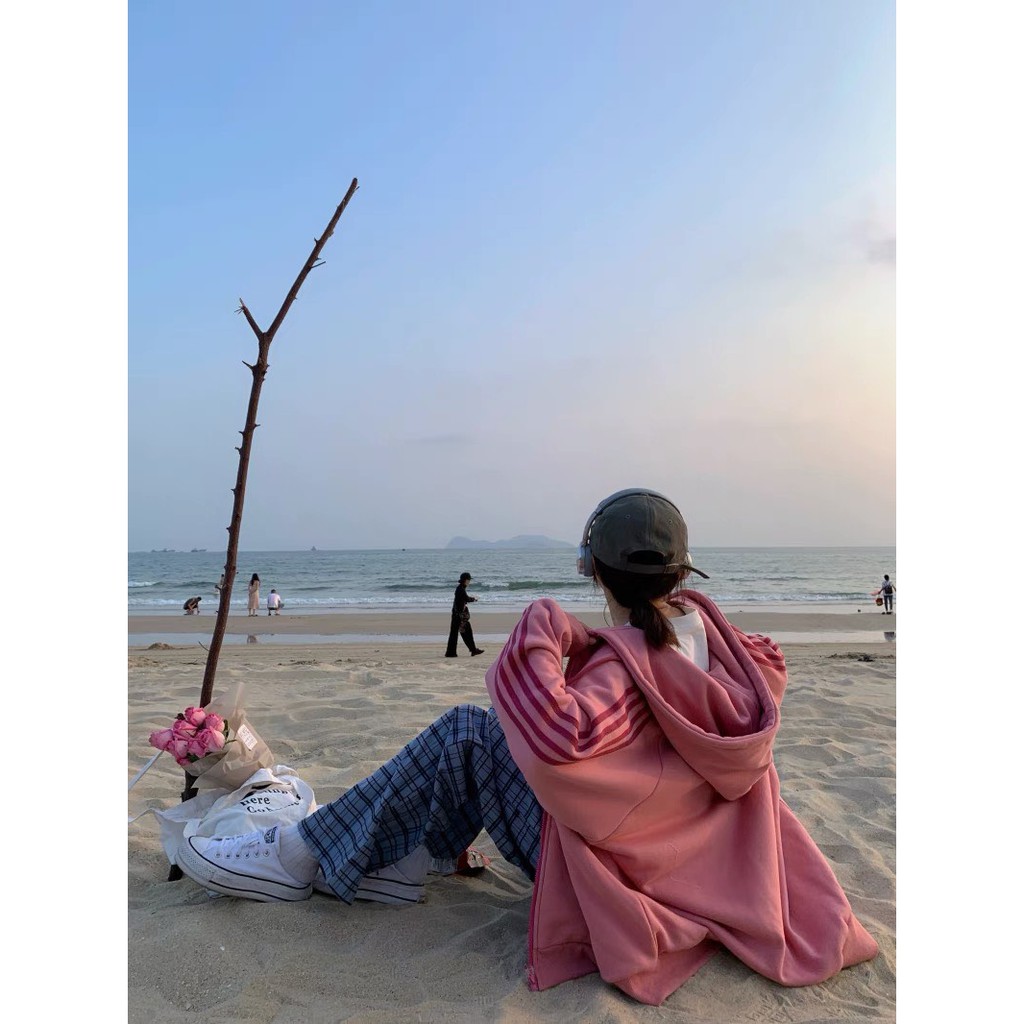 Áo khoác nỉ bông unisex 3 sọc thu đông chất nỉ trơn cotton4 màu hot form rộng 2021 | BigBuy360 - bigbuy360.vn