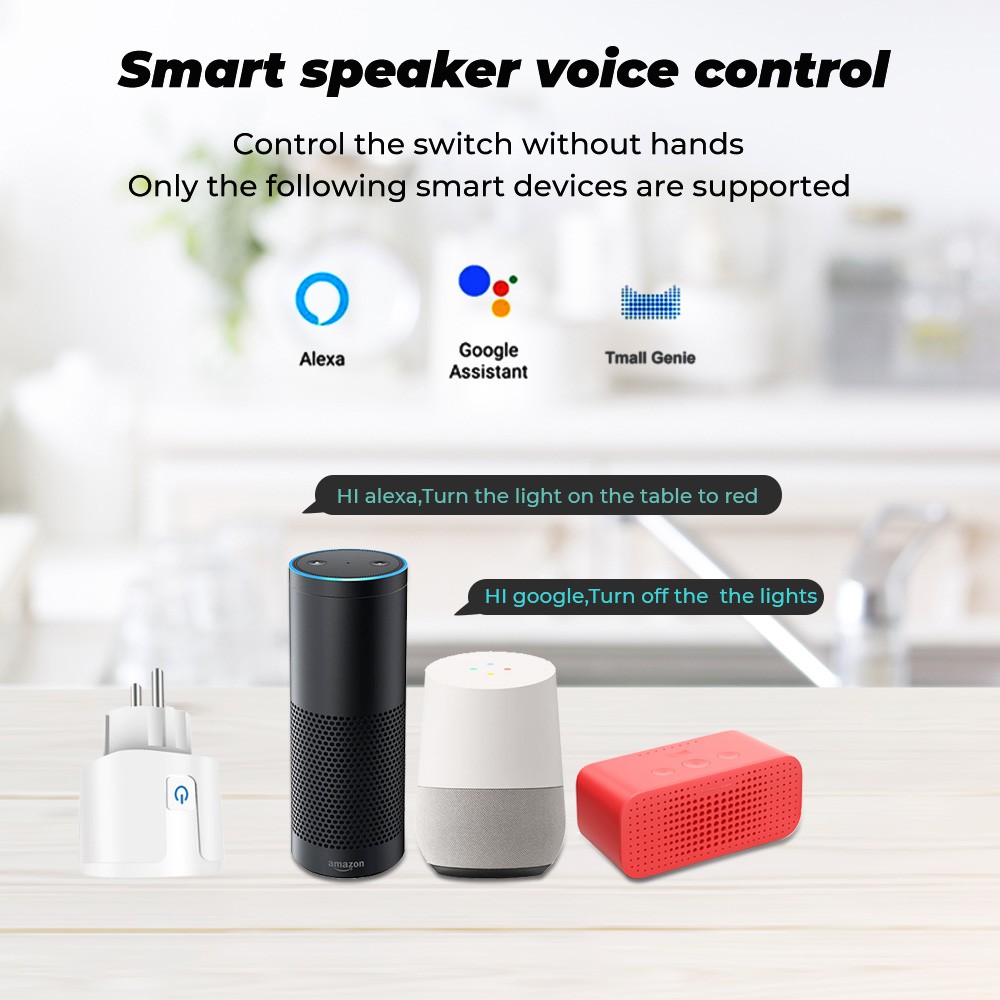 Ổ Cắm Điện Thông Minh SMATRUL Zigbee Tuya Kết Nối Wifi Có Ứng Dụng Hỗ Trợ Điều Khiển Cho Google Alexa