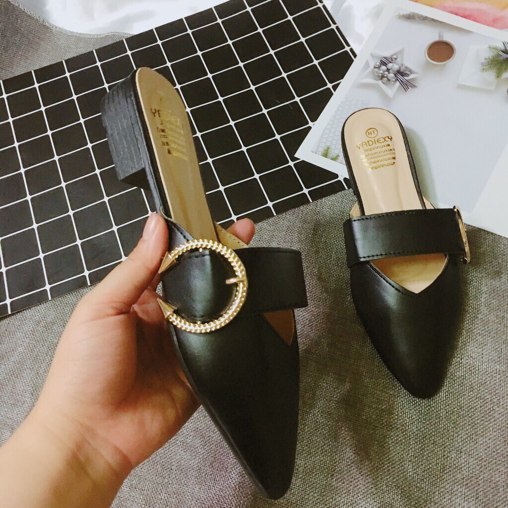 Sục Nữ Mũi Nhọn Gắn Đai Ngang Phong Cách Hàn Quốc Dễ Phối Đồ