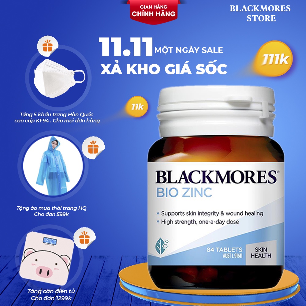 Viên uống bổ sung Kẽm Tự Nhiên Blackmores Bio ZinC 84 Viên