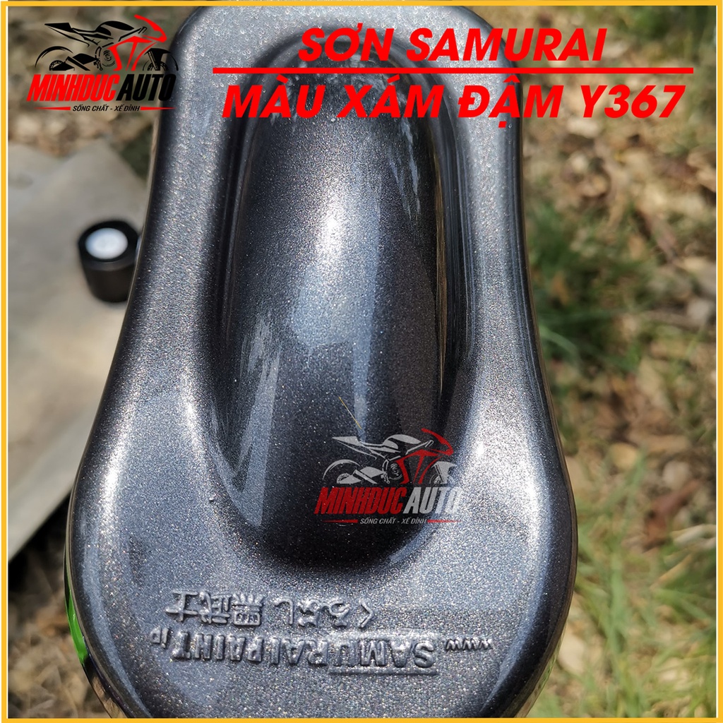 Sơn Samurai màu xám đậm Y367  - chai sơn xịt cao cấp dành cho sơn xe máy