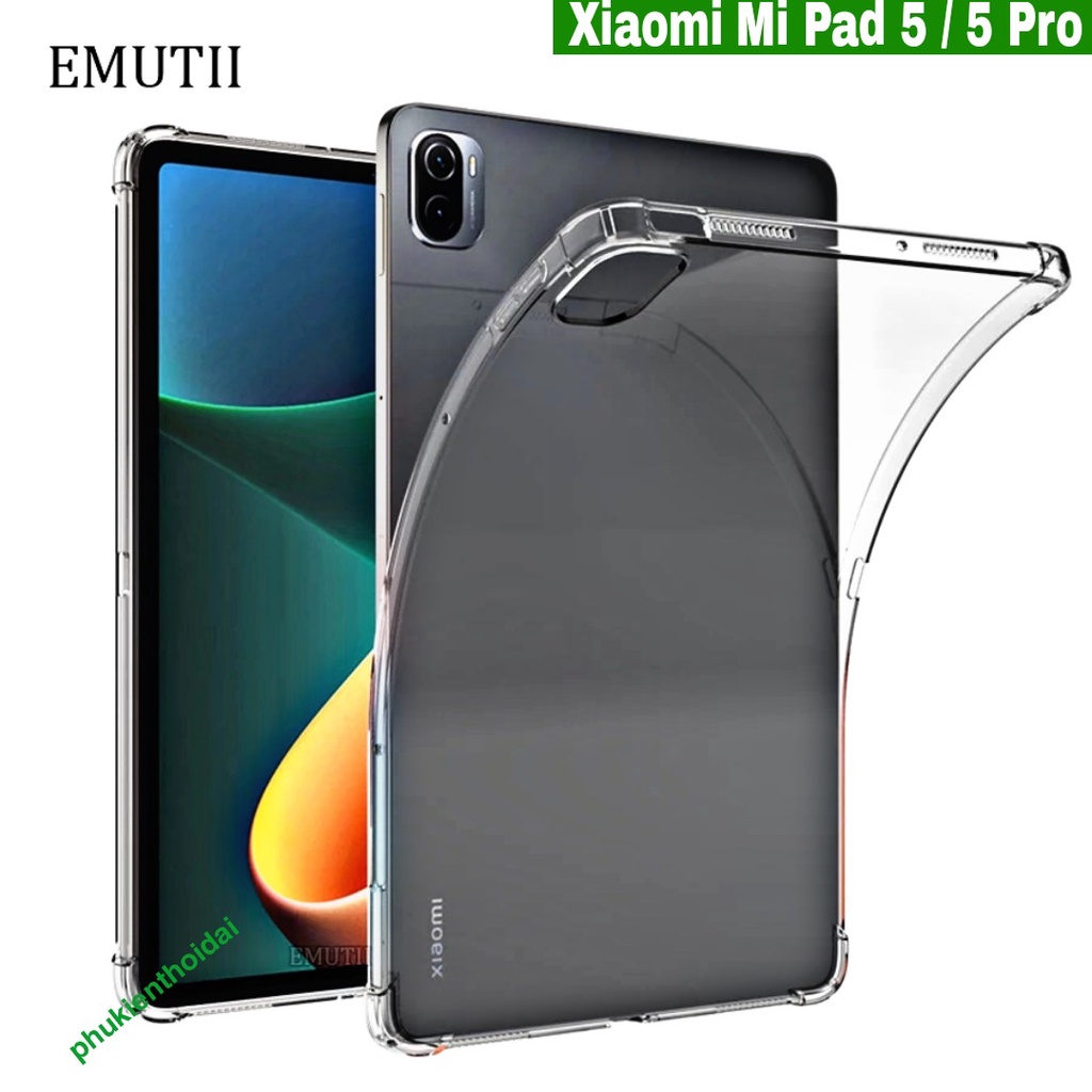 Ốp lưng Mi Pad 5 / Mi Pad 5 Pro / Mi Pad 5 Pro 12.4inch / Pad 6 / 6 Pro dẻo trong suốt lồi 4 góc chố