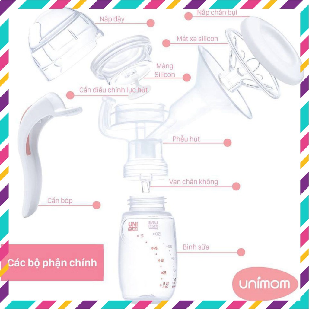 Máy hút sữa bằng tay Mezzo Unimom có matxa silicone / UM871135