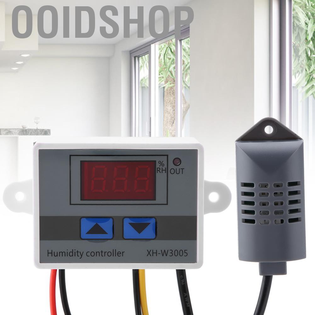 Ooidshop XH-W3005 Digital Hygrometer Switch Controller Humidity Sensor 0~99%RH 12V/24V/220V