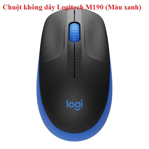 Chuột không dây Logitech M190 (Màu xanh)