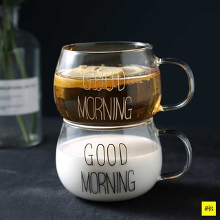 Ly thủy tinh, cốc thủy tinh Good Morning – Thủy tinh Borosilicate chịu nhiệt cực tốt