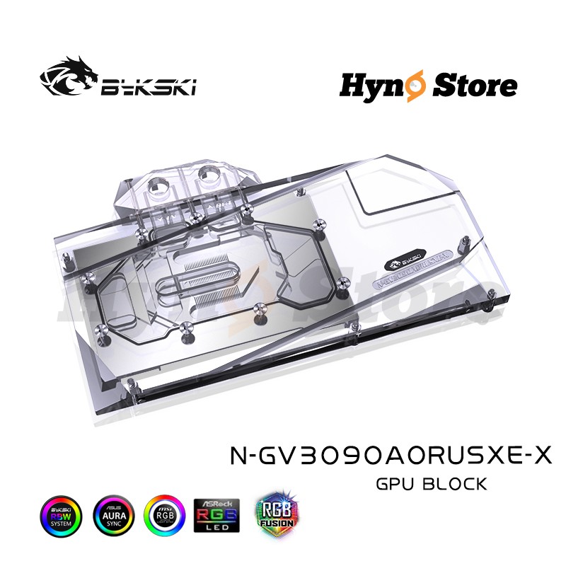 Block tản nhiệt nước VGA Gigabyte 3090 AORUS EXTREME tản nhiệt nước custom Hyno Store