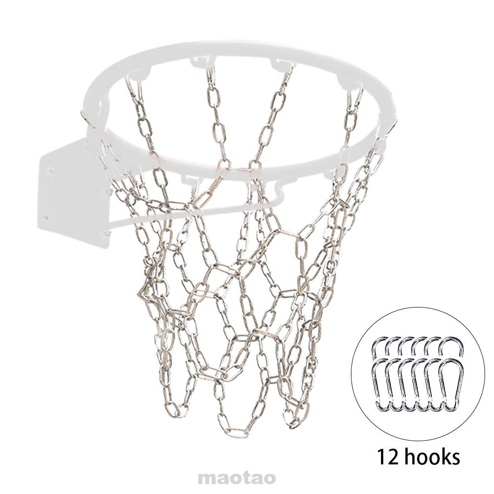 Practical Replacement Stainless Steel Rust Proof Thickened Easy Install Indoor Outdoor Basketball Net