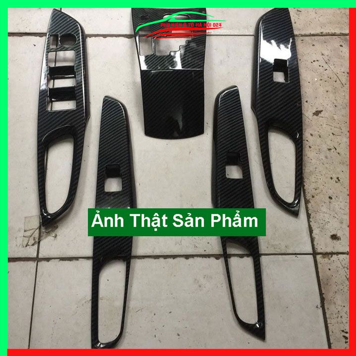 Ốp nội thất cho xe ô tô Vios 2019 2020 vân cacbon bảo vệ chống trầy xước và làm đẹp xe