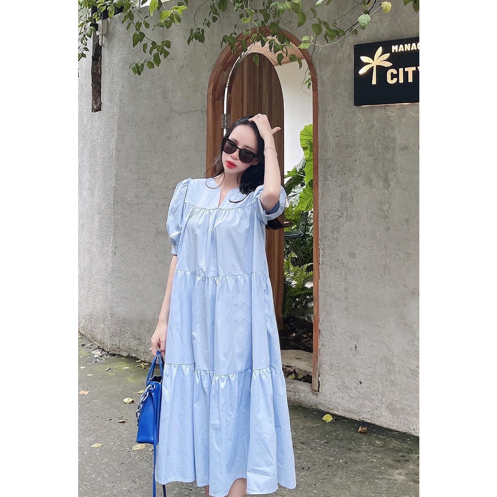 ☘️ VÁY XANH LƠ DÁNG SUÔNG🌷