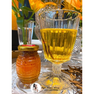 Mật ong bạc hà ngâm SAFFRON- Tinh Nghệ Nano curcumin- Đông trùng hạ thảo Bhutan mắt đỏ. Hũ 100ml [sishibaby]