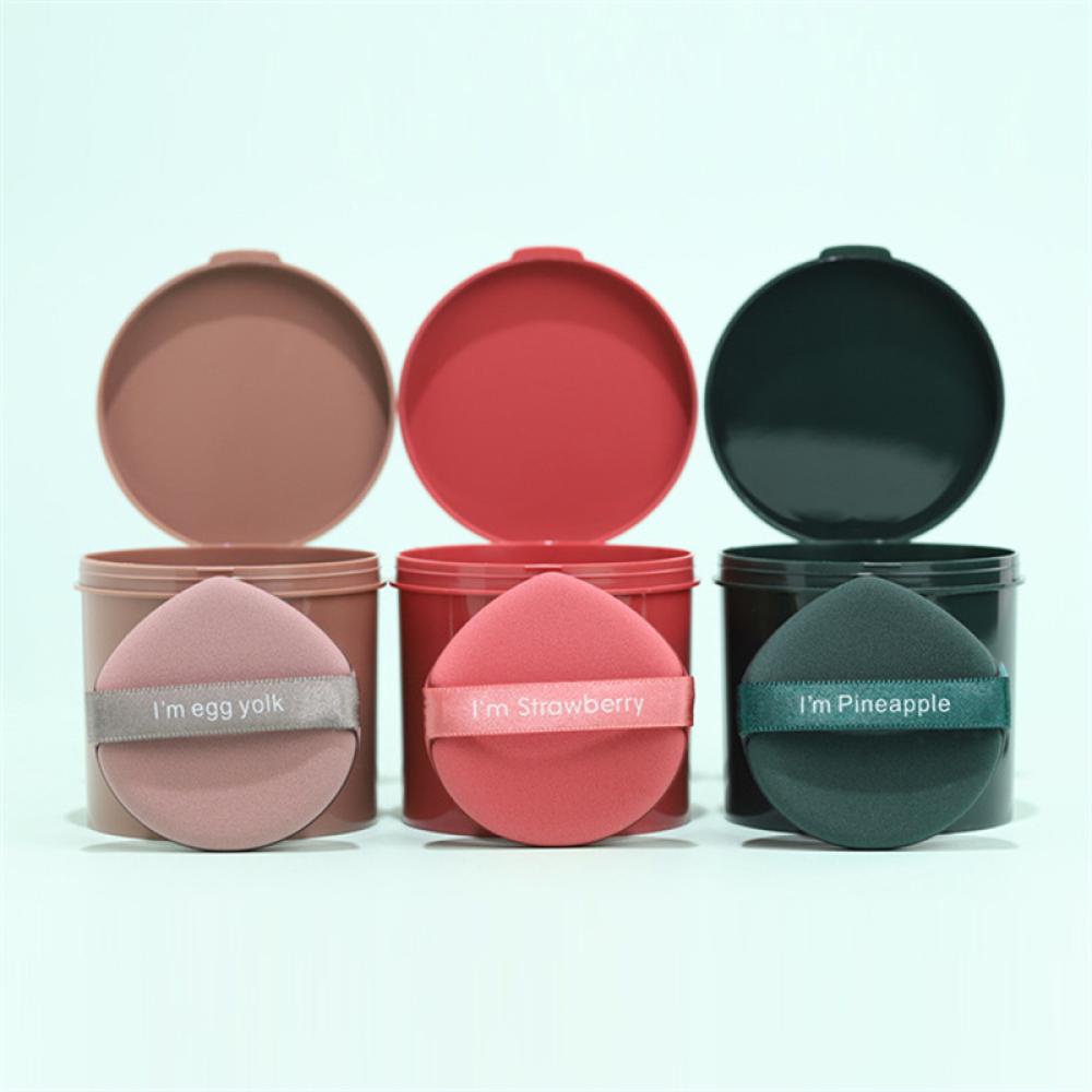 Set 7 Mút Trang Điểm Ướt Và Khô Mềm Mại Hình Quả Dâu Tây M5P4