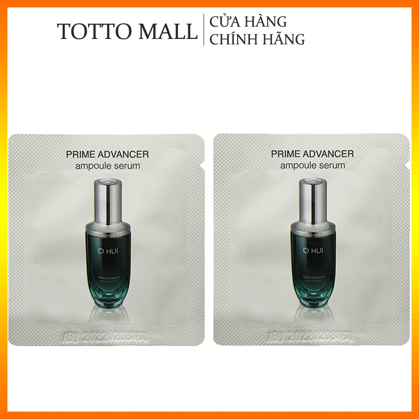 [10 gói] Tinh chất chống lão hóa Ohui Prime Advancer Ampoule Serum - Tinh chất Serum Ohui Xanh